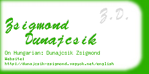 zsigmond dunajcsik business card